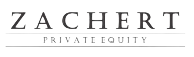 Logo of Zachert Private Equity featuring bold, uppercase typography with a minimalist design and horizontal lines for emphasis.